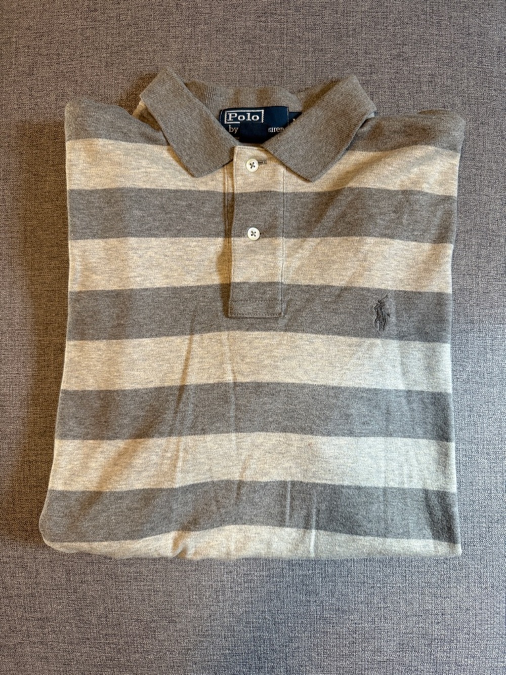 Polo by Ralph Lauren Gray Wide-Stripe Polo Shirt